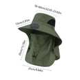 thumbnail image 3 of YiJuHui Solar Powered Fan Hat for Men, Rechargeable 360° Cooling Hat with USB Type-C, Wide Brim Sun Hat for Outdoor Fishing Hiking Camping Beach Gardening, 3 of 6