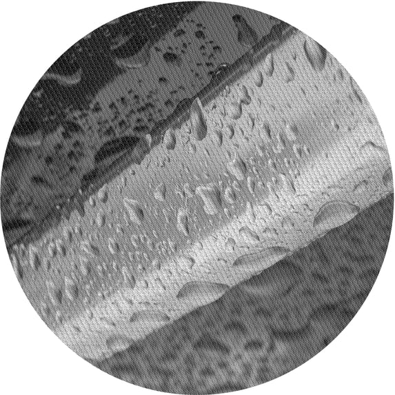 Ahgly Company Machine Washable Indoor Round Transitional Light Black Area Rugs, 7' Round