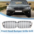 thumbnail image 2 of Parrilla del parachoques delantero superior No.51137371685 Unique Bargains para BMW Serie 1 2015-2018 tono plateado cromado 1 par, 2 of 7