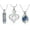 Silver-Blue, variant on 3 Pack Urn Necklace for Her Hear / Teardrop / Cylinder Cremation Necklace for Ashes Of Loved Ones Family Keepsake Urn for Women Cremation Memorial Gifts