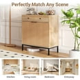 thumbnail image 7 of 2-Door Buffet Cabinet with Drawer and Adjustable Shelves, Modern Wood Sideboard Storage Cabinet for Kitchen, Dining Room, Living Room, Entryway, 7 of 7