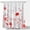 Red, variant on Yellow and Gray Floral Shower Curtain Elegant Botanical Boho Watercolor Flower Leaves Wildflower Blossom Plant Flower Nature Plant Botanical Modern Minimalist Fabric Bath Curtain Set with Hook