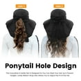 thumbnail image 4 of Sun Hats for Women, Bow Beach Hats with Large Neck Flap, Wide Brim UPF 50+ UV Protection Hiking Fishing Gardening Caps, Foldable Waterproof, Black, 4 of 6