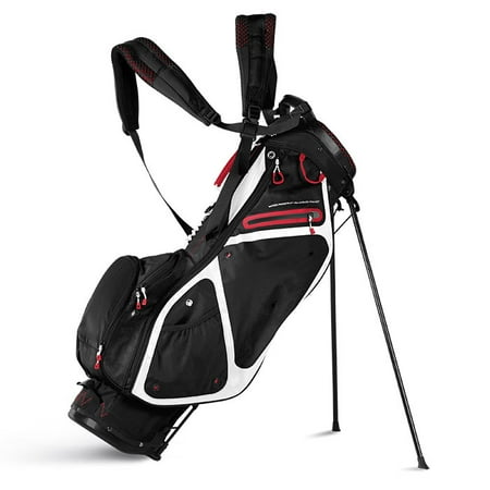 Sun Mountain 2018 3.5 LS (No Logo) Stand Bag - Black / White / Red -CLOSEOUT