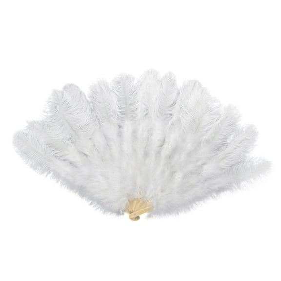 AOOOWER Burlesque Party Handcrafts Feathered Fan with Comfortable Grip for Easy Handling