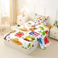 thumbnail image 2 of Manfei Hawaii Beach Twin Sheets,Ocean Wave Floral Stars Bedding,3 Pieces,1 Fitted Sheet and 1 Pillowcase, 2 of 6