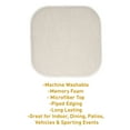 thumbnail image 3 of Alexis Memory Foam No Slip Back 16 x 16 Chair Pad Cushion 4 Pack - Linen-Beige, 3 of 6
