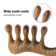 thumbnail image 3 of Green Sandalwood Wide Tooth Hair Comb Head Scalp Massage Natural Wood Hair Pick Comb for Men and Women, 3 of 4