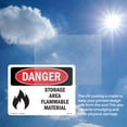 thumbnail image 6 of Storage Area Flammable Material OSHA Danger Aluminum Sign 14 Inch x 10 Inch - 5 Pack, 6 of 8