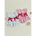 thumbnail image 3 of BemeyourBBs Baby Girl Romper Dress Strawberry/Watermelon Fly Sleeve Bodysuit, 3 of 9