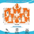 thumbnail image 2 of Orange Halloween Ghosts Hooded Bath Towel，50"x30" for Ages 3 To 12 Kids, Quick Dry Lightweight Soft Microfiber Hood Beach Towel Cover Up for Kids, 2 of 7