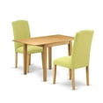 thumbnail image 2 of East West Furniture Norden 3-piece Wood Dining Set in Oak/Limelight, 2 of 5