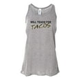 thumbnail image 1 of "Teacher Tank Top, Will Teach For Tacos, Teacher Racerback, Teacher Shirt, Gift For Teacher, Taco Lover, Taco Shirt, Teaching Shirt, Teachers, Athletic Grey, LARGE", 1 of 1