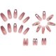 thumbnail image 1 of Kit de decoración de uñas KAIYANG 24 uñas postizas tamaño mediano punta francesa cristal, 1 of 5