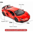 thumbnail image 2 of 1/36 Scale Aventador Lp700-4 Casting Car Model, Zinc Alloy Toy Car For Kids, Pull Back Vehicles Toy Car For Toddlers Kids Boys Girls Gift (red), 2 of 4