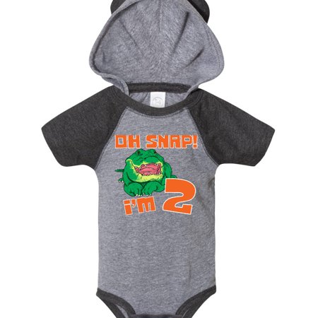 

Inktastic Oh Snap! I m 2 Cute Green Alligator Gift Baby Boy or Baby Girl Bodysuit