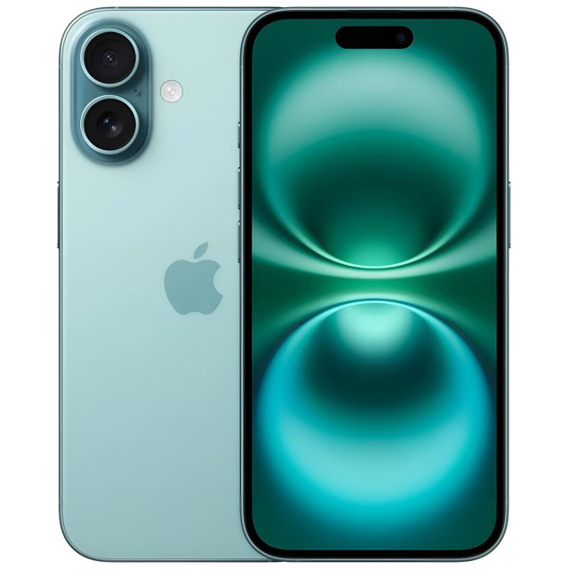 Refurbished Apple iPhone 16 - 128GB – Teal – 48MP Dual Rear & 12MP Front Camera - Fully Unlocked Smartphone - Excellent Condition