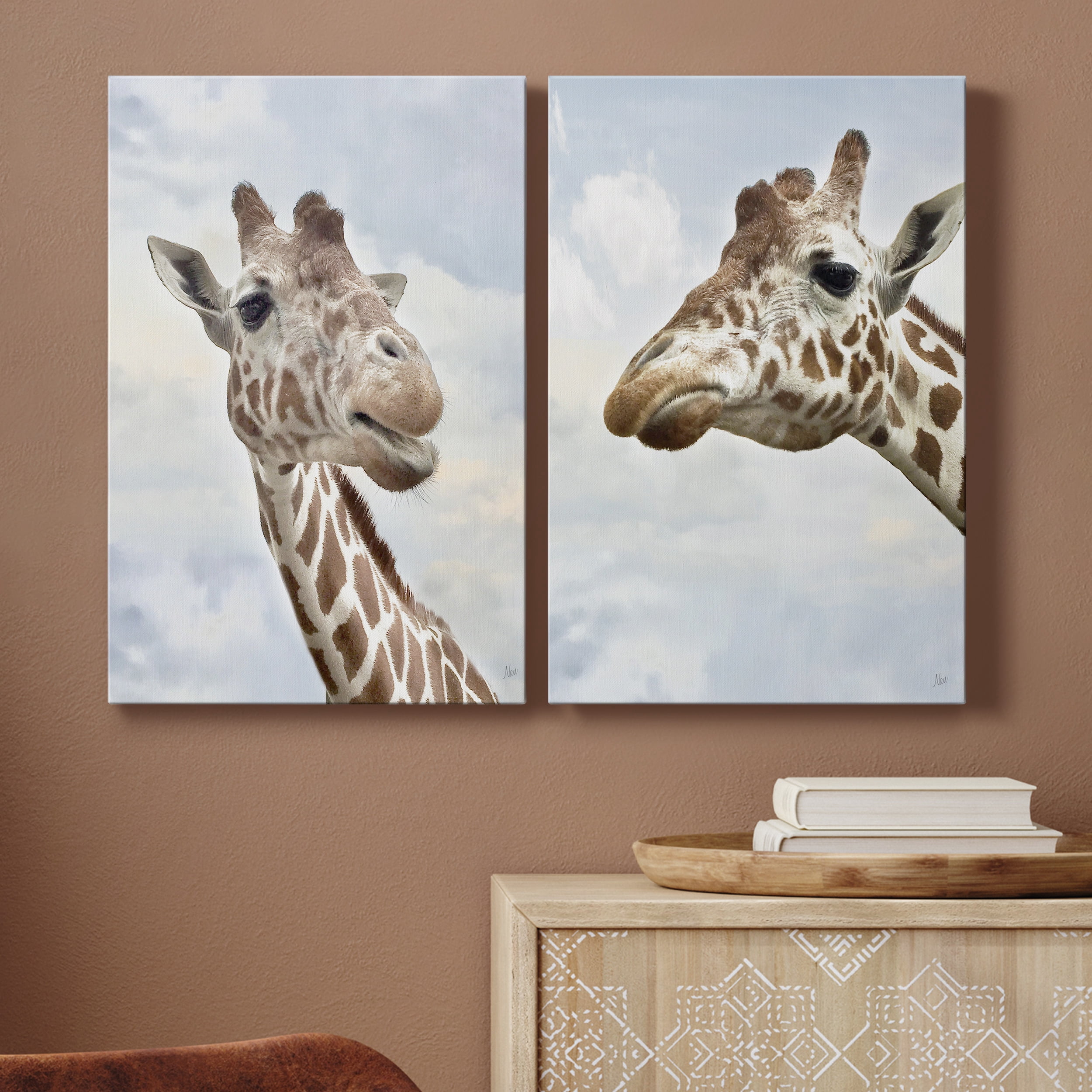 Smiley Premium Gallery Wrapped Canvas - Ready to Hang - Set of 2 - 32 x 48 Each