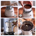 thumbnail image 5 of Espresso Maker, 3 Espresso Cup Moka Pot - 5oz Manual Cuban Coffee Percolator Machine Premium Aluminum Moka Italian Espresso, 5 of 5