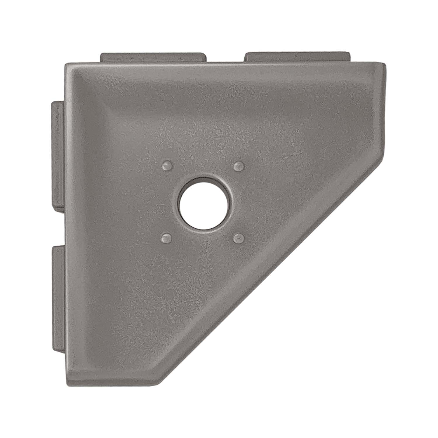 Questech Geo Lugged 5 Inch Corner Shelf Soap Dish, Brushed Nickel Finish