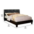 thumbnail image 5 of Platform Style Leatherette Queen Size Bed with Curved Headboard Brown- Saltoro Sherpi, 5 of 5