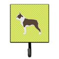 thumbnail image 1 of Boston Terrier Checkerboard Green Leash or Key Holder, 1 of 1