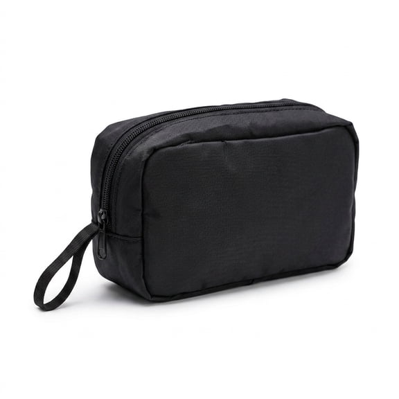 LOLIPPYY Durable Black Woman's Cosmetic Bag, Portable for Travel and Outdoor Activities