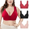 thumbnail image 2 of Honeeladyy Sports Bras for Women Solid Color Bra Underwear 3-piece Bra Daily Underwear Birthday Gifts for Girlfriend #Mg-XXL, 2 of 9