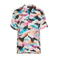 thumbnail image 3 of No Boundaries Men's and Big Men's Short Sleeve Printed Rayon Shirt, 3 of 6