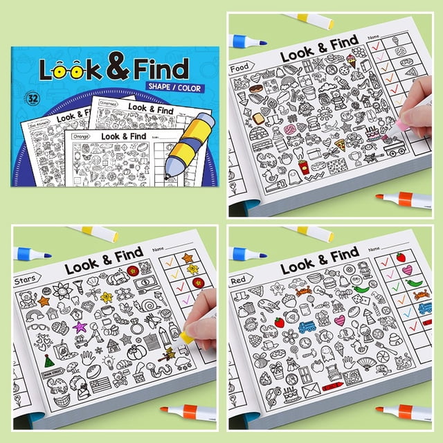 Libros para Colorear para Niños Buscar 32 Páginas Buscar el Artículo Libro de Actividad Buscar Y Encontrar Libros