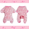 thumbnail image 2 of Pijama de perro Dxhycc con estampado de corazón de forro polar para mascotas pequeñas y medianas, 2 of 6