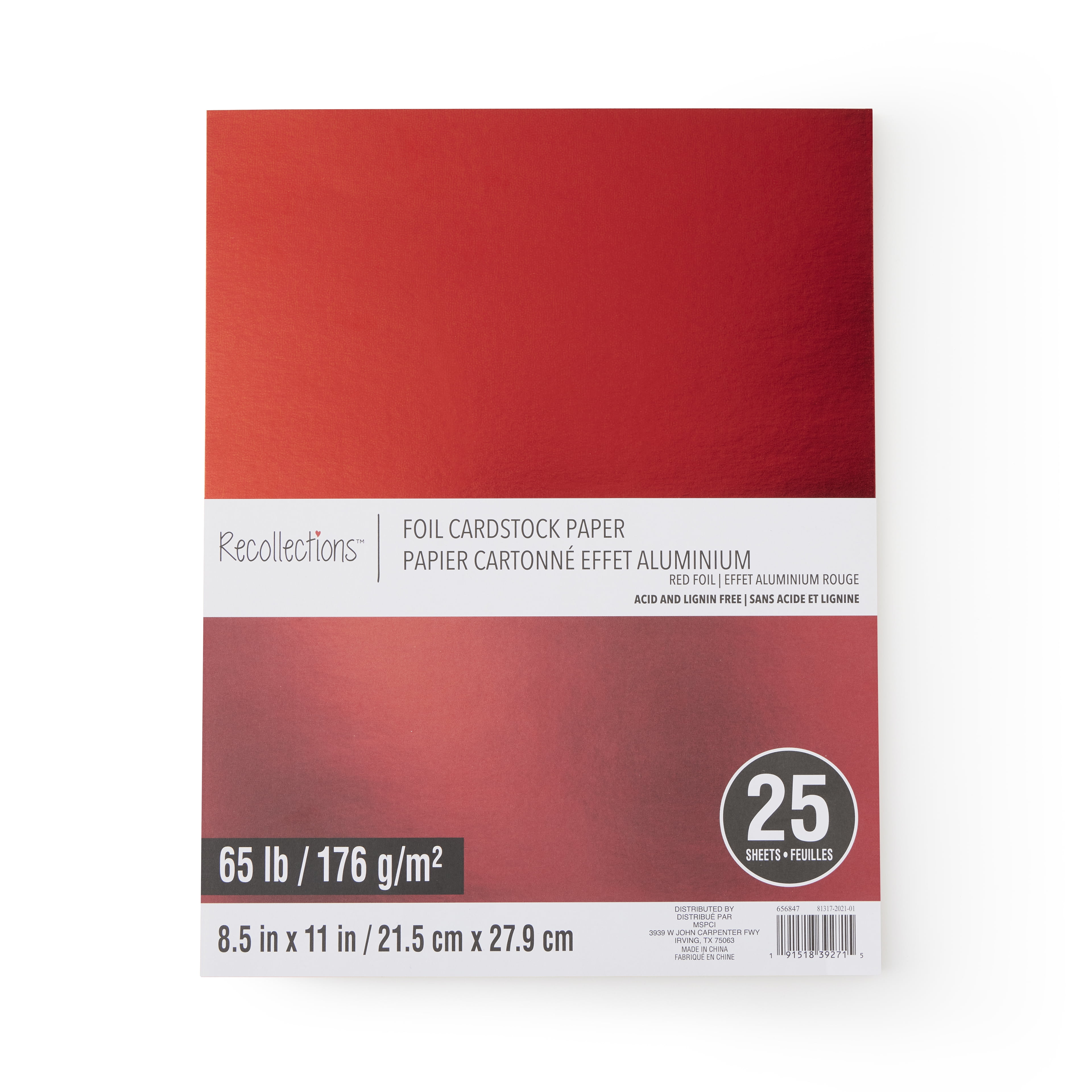 Recollections 8.5" x 11" Foil Cardstock Paper, 12 Packs: 25 ct. (300 total)