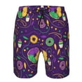 thumbnail image 4 of Kll Mardi Gras And Donuts Men'S Casual Summer Beach Shorts Hawaiian Shorts With Pockets-X-Large, 4 of 9