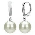 thumbnail image 4 of K-KED Women's 8/10/12/14/16mm South Sea Shell Pearl Dangle Leverback Earrings AA-Gray-Gold-14 mm, 4 of 8
