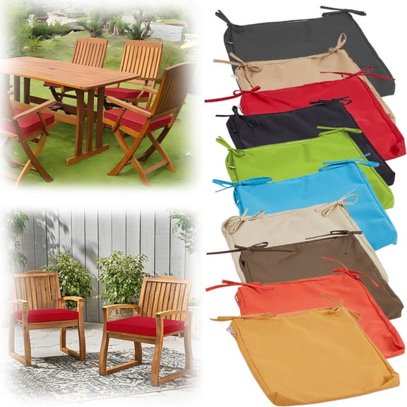 Noothes Outdoor Cushion Covers Outdoor Chair Cushion Covers Waterproof Outdoor Rattan Seat Covers Washable Fade Resistant With Zipper Ties