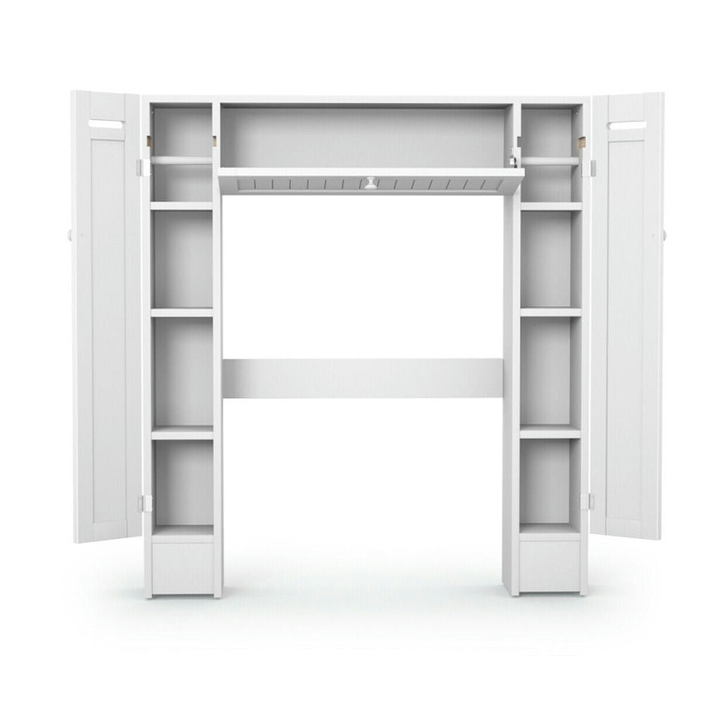 Finihen Toilet Storage Cabinet, Bathroom Cabinet Organizer, Wooden over the Toilet Storage Cabinet, for Bathroom, White