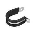 thumbnail image 4 of Uxcell 20Pack 1-1/8" Cable Clamp R Shape Stainless Steel Rubber Cushioned Pipe Strap, 4 of 4
