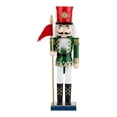 thumbnail image 1 of TISHITA Unique 39cm Christmas Nutcracker Figurine Wooden Doll Handmade Soldier Puppet Green, 1 of 8