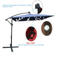 thumbnail image 5 of Outdoor Patio Solar Powered Umbrella with LED Lighted Sun Shade Market Waterproof 8 Ribs Umbrella, Adjustable Sun Umbrella with Crank and Cross Base for Garden, Balcony, Pool,  Navy Blue, 5 of 7