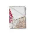 thumbnail image 2 of Grunge Soft Flannel Fleece Blanket, Baby Pink Petals Spring Composition with Flowers and Butterflies Vintage Style Print, Cozy Plush for Indoor and Outdoor Use, 70" x 90", Pink Cream, by Ambesonne, 2 of 5