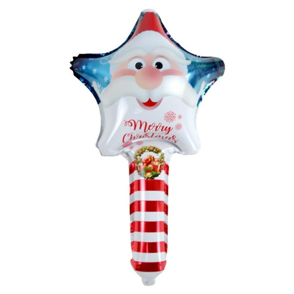 Jierger Christmas Inflatable Stick Cane Candy Deer Head Holding Decorative Balloons for Christmas Thanksgiving Holiday New Year Party Decoration