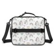 thumbnail image 2 of Unicorn and Heart White Pattern Insulated Lunch Bag with Shoulder Strap and Bottle Holder,Bento School Lunch Bag Box,11x9.5x3.5 Inches, 2 of 5
