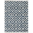 thumbnail image 1 of Unique Loom Hygge Shag Geometric Plush & Cozy Rug 9' x 12' Rectangle Blue/Ivory, 1 of 1