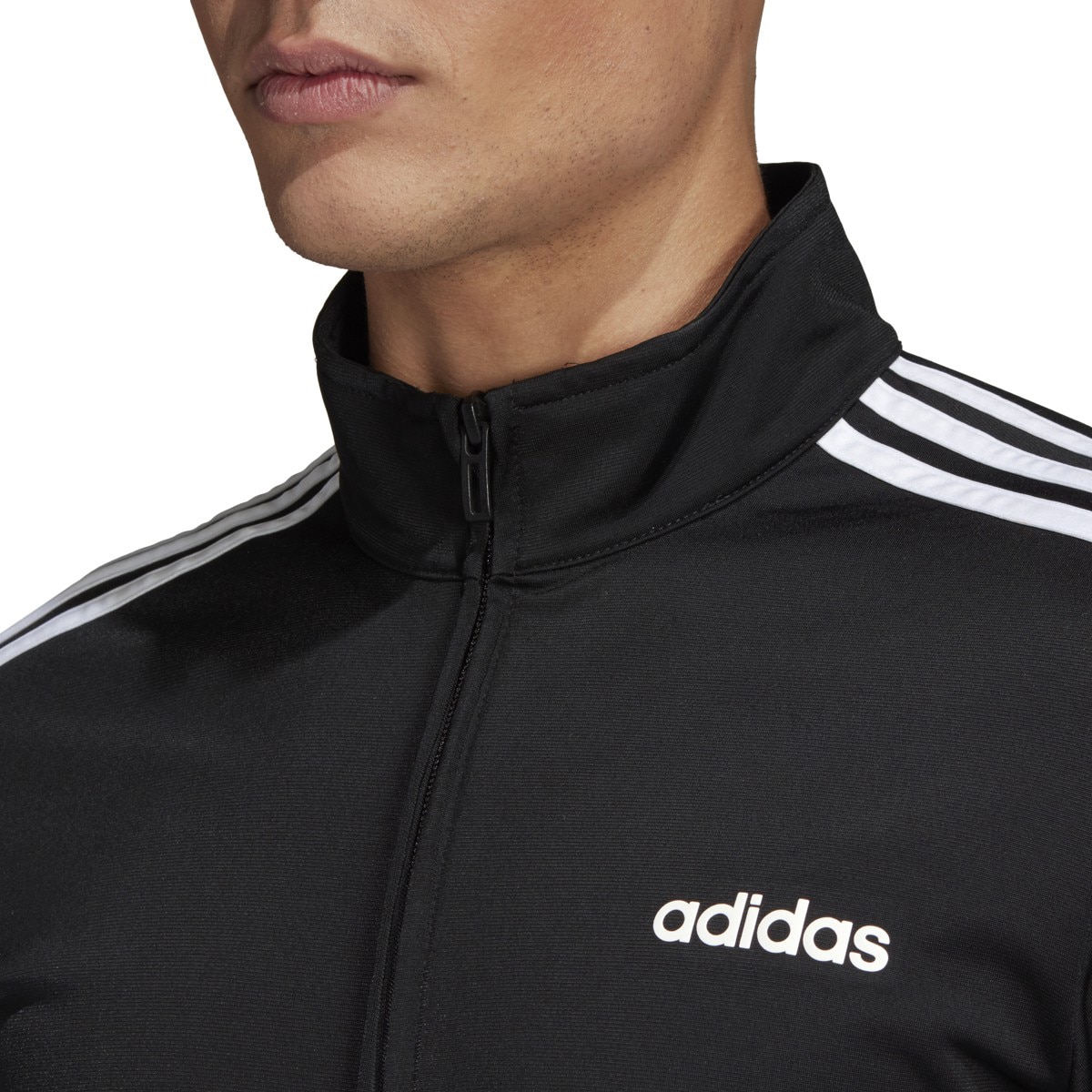 Adidas Essentials 3 Stripe Men's Track Jacket DQ3070 - Black, White - image 4 of 8