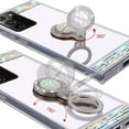 thumbnail image 6 of Compatible with Galaxy S23 Makeup Mirror Case Diamond Glitter Rhinestone with Ring Stand Kickstand Cute for Girls Women Protector Cover Bling Crystal Ring Holder Finger Grip Phone Case Silver, 6 of 6