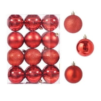 24Pcs Christmas Tree Balls Ornament for Xmas Christmas Tree Shatterproof Christmas Tree Decorations Hanging Ball for Holiday Wedding Party Christmas Decorations Clearance Red