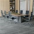 thumbnail image 3 of Cottinch Ribbed Office Chair High Back Genuine Leather Ergonomic Desk Chair with Arms, Adjustable Height Executive Conference Task Chair Swivel Chair for Home Office, Blue, 3 of 11