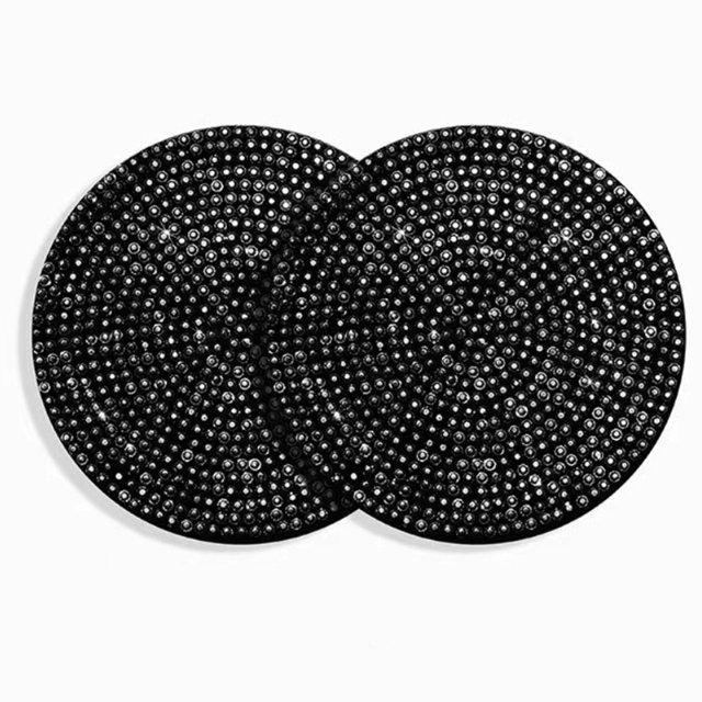 Paquete de 2 posavasos para taza de coche, posavasos con diamantes de imitación, portavasos antideslizantes, accesorios universales para Interior de coche
