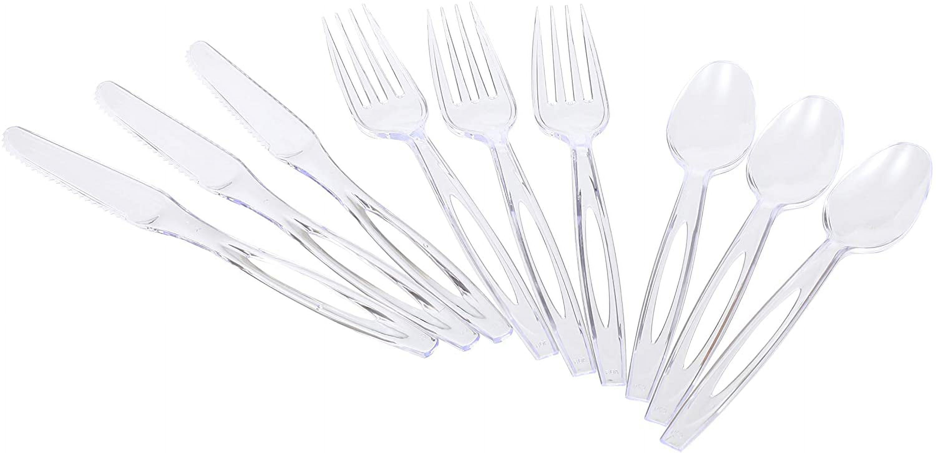 Glad Premium Assorted Clear Cutlery Set, 240 Count photo 3