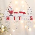thumbnail image 2 of Adornos colgantes de madera para puerta de Navidad, decoración de Feliz Navidad para el hogar, Feliz Año Nuevo, 2022, 2 of 4